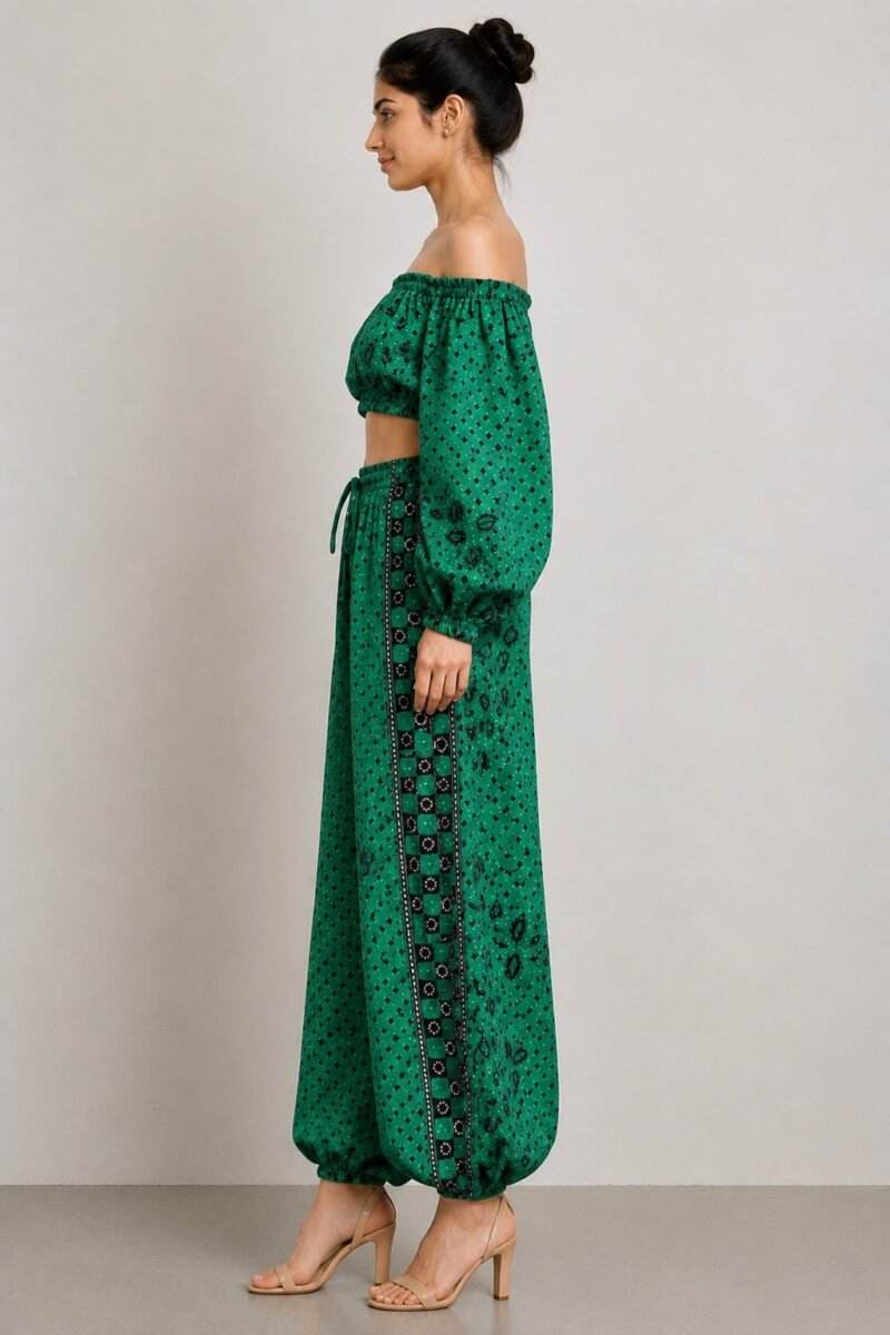 Bandhani Co-ord Set - Emerald