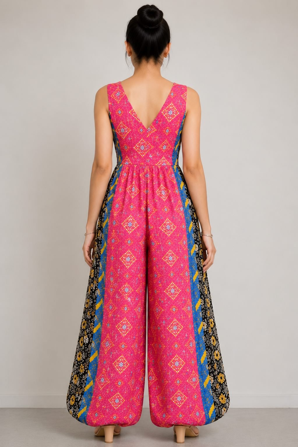 Patola Harem Jumpsuit - Fuchsia