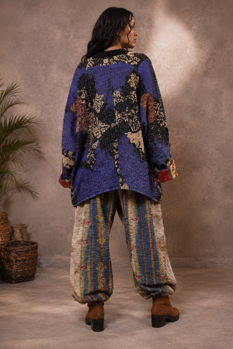 Oversized Jacket with Harem Pants Co-ord Set