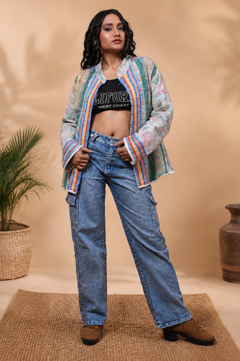 Multi-Color Kantha Jacket