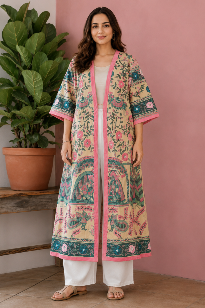 Open-Front Long Kimono