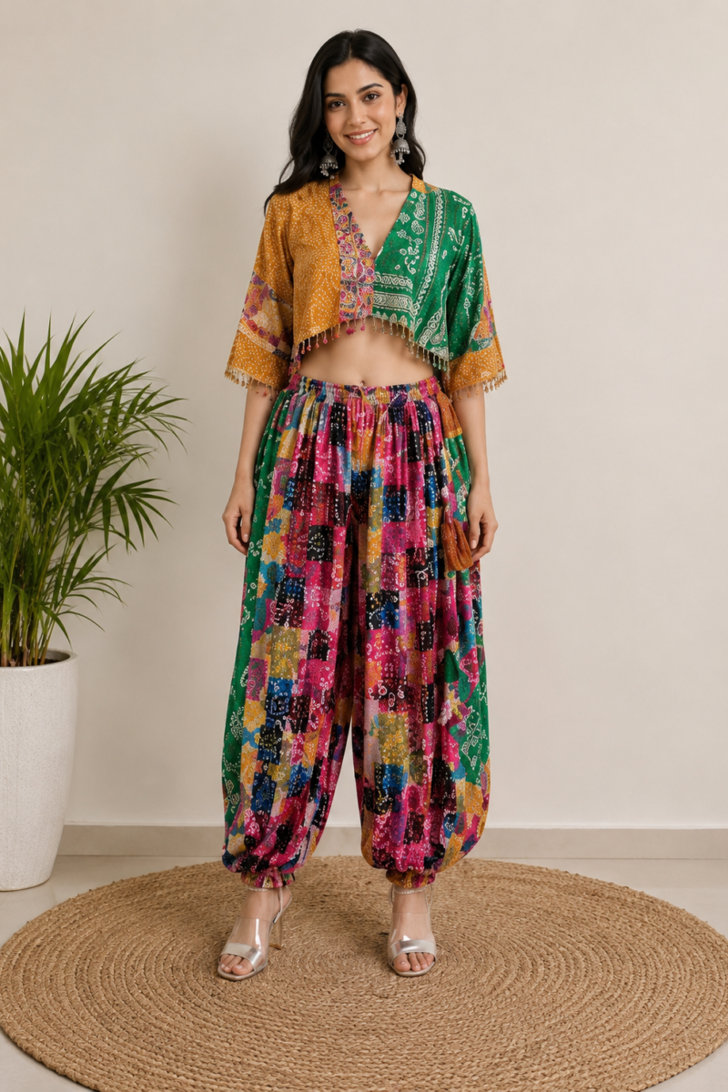 Crop Top with Harem Pants
