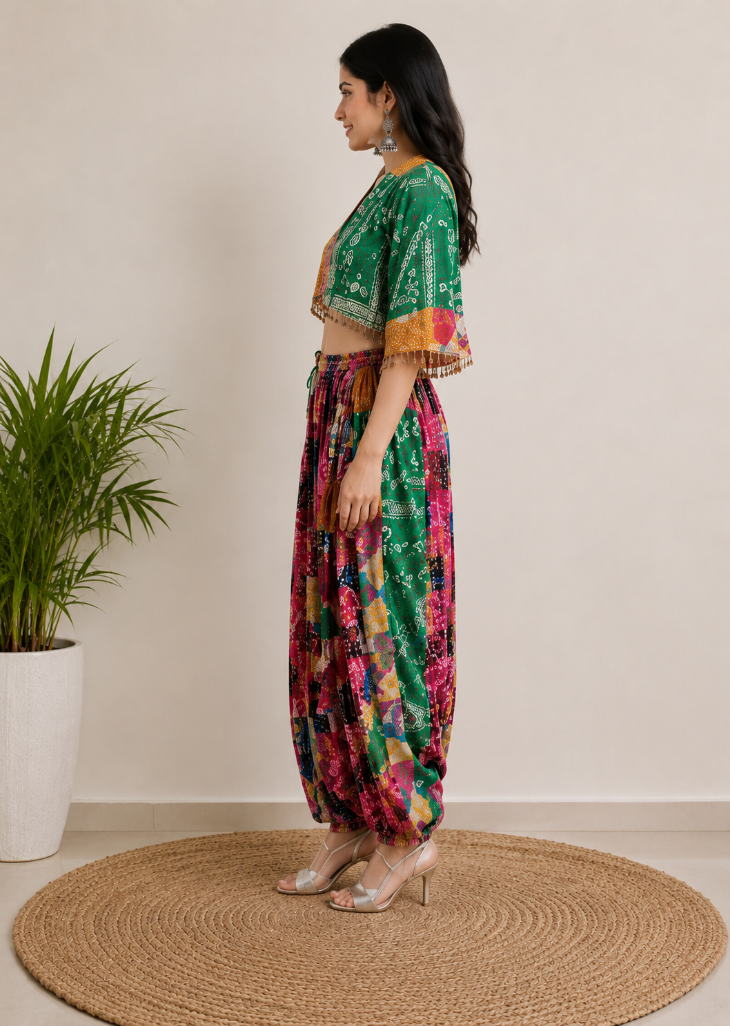 Crop Top with Harem Pants - Image 2